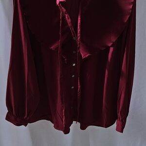 #122 Elegant Burgundy Women's Top